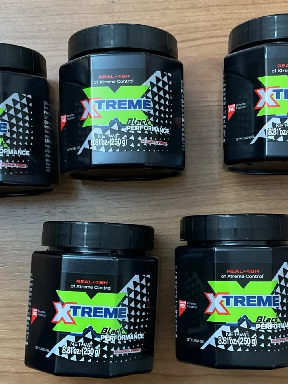 Xtreme Black Performance Hair Gel Real + 48H of Xtreme Control 8.81 Oz